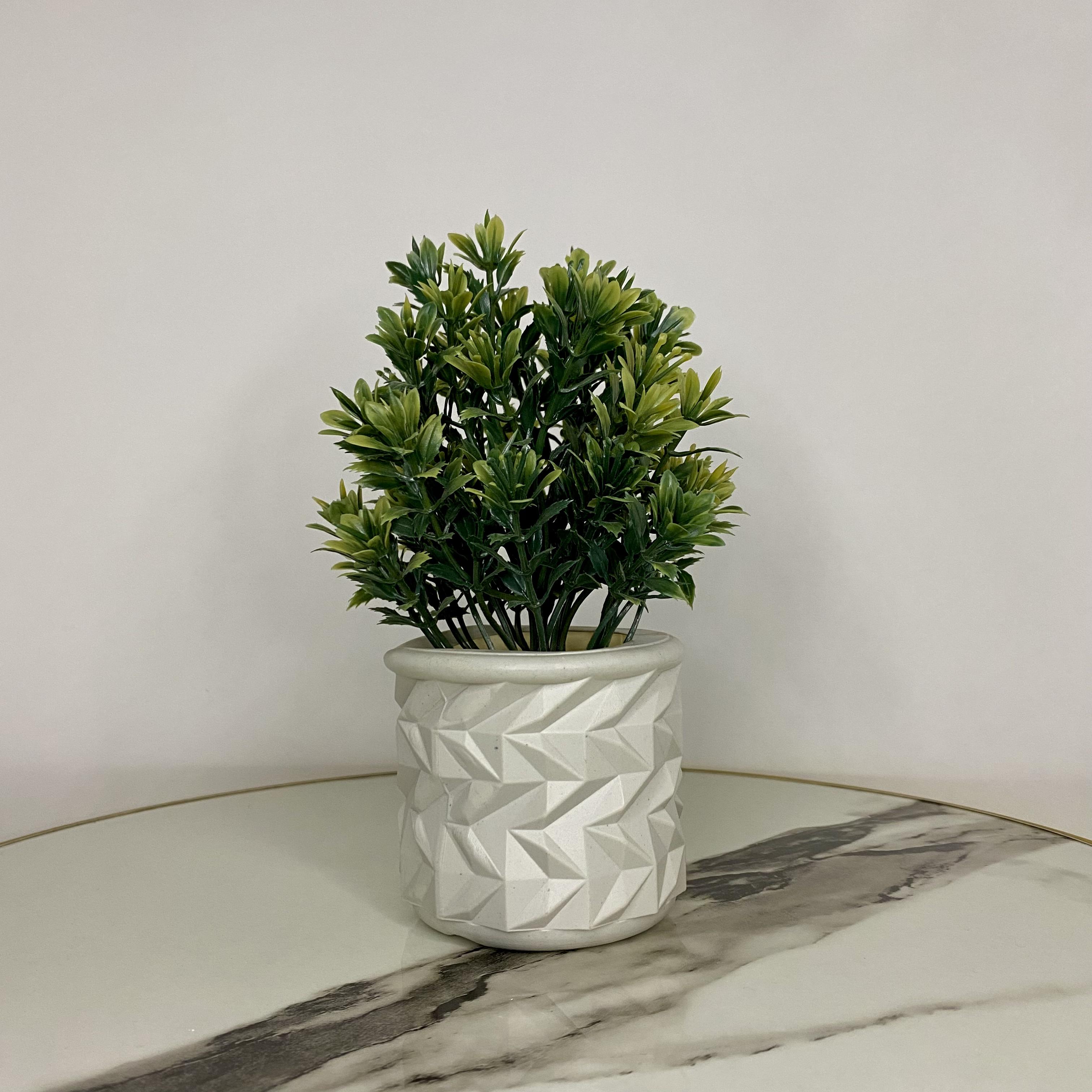 small fake plants in white pots Mini Artificial Flower Pot with flowers