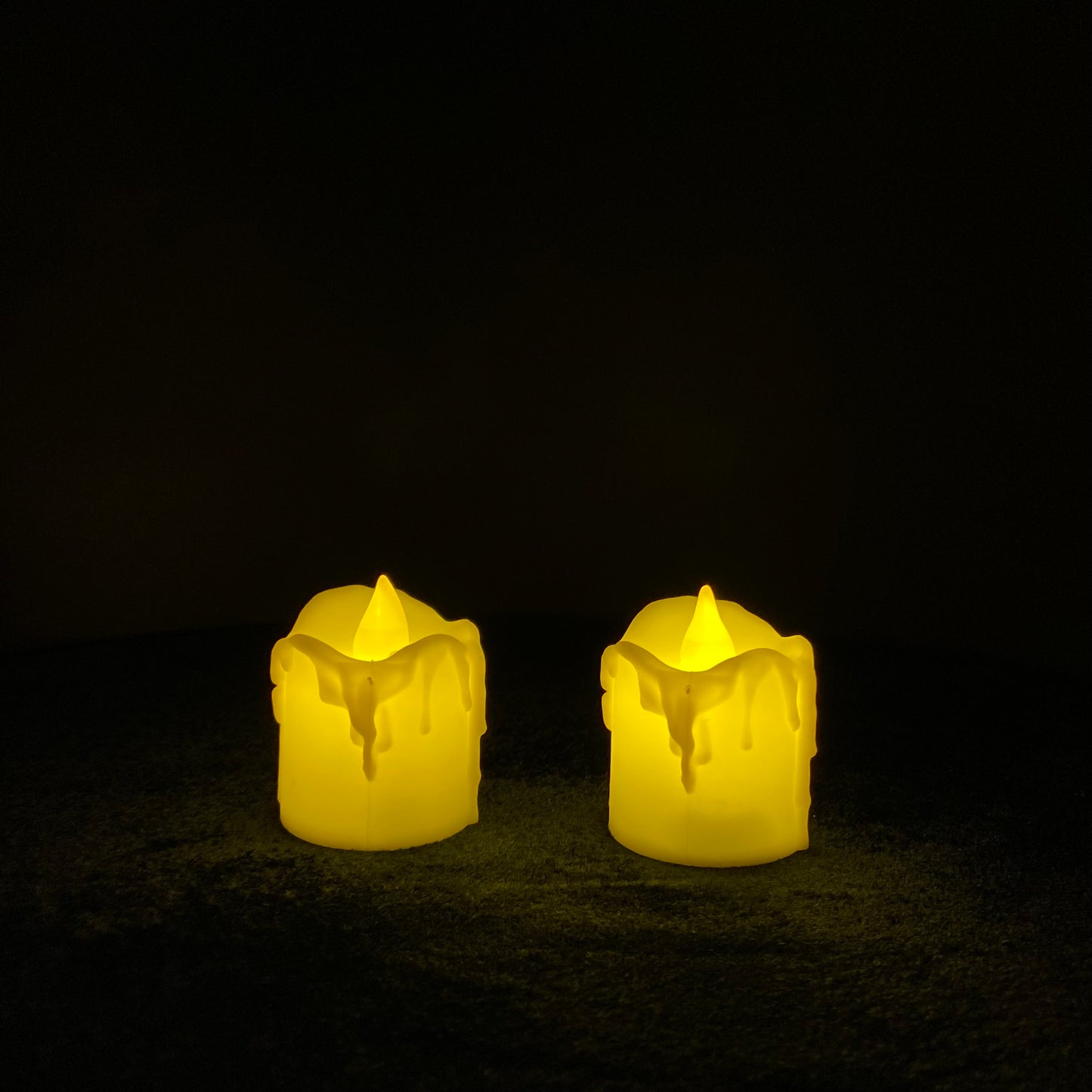 LED Smokeless and Flameless Candles with Realistic Wax effect Decor for Shelves and Tables