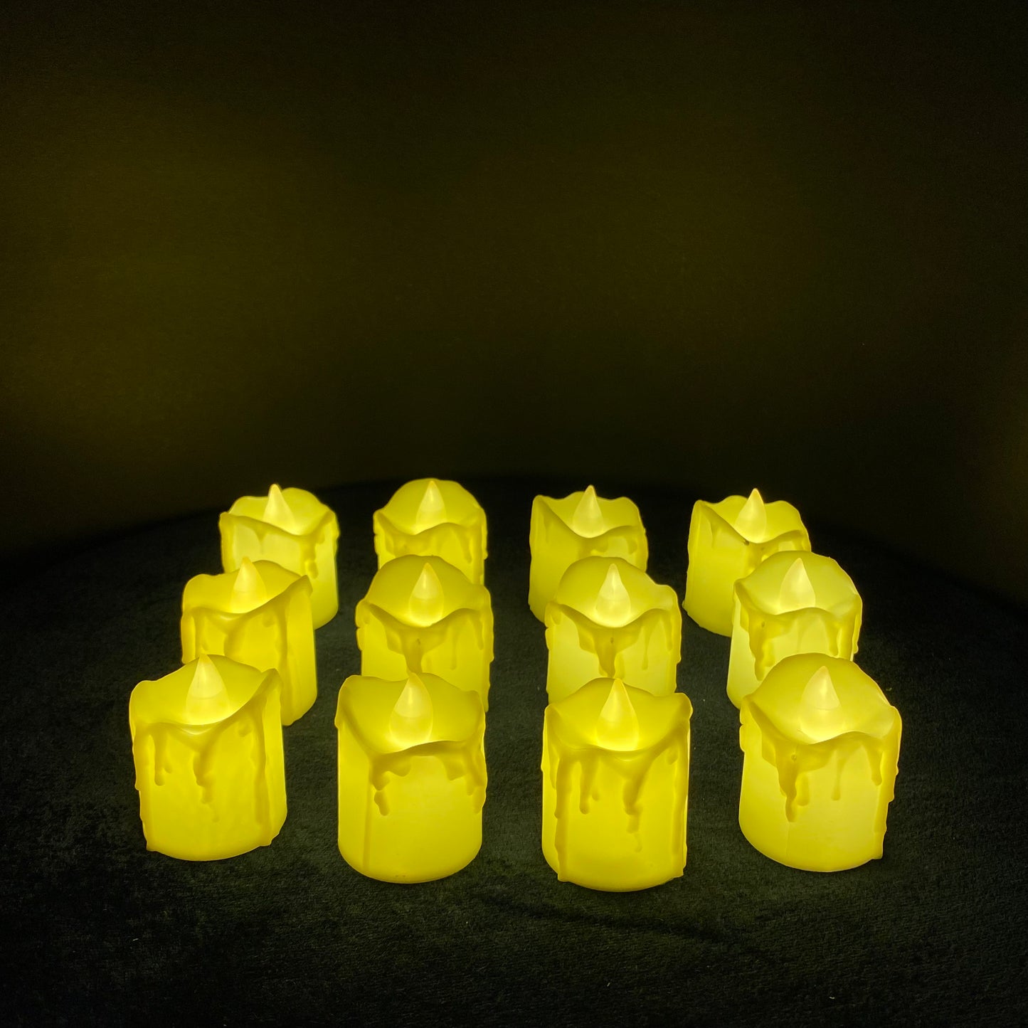 LED Smokeless and Flameless Candles with Realistic Wax effect Decor for Shelves and Tables
