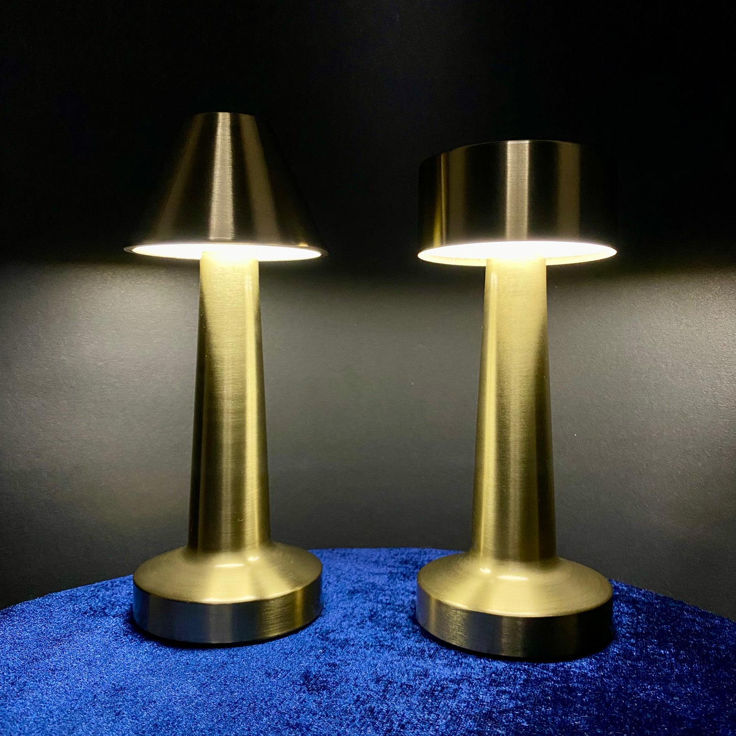 Modern Golden LED Metal Desk Lamp with Touch Sensor - 3 Light Modes, Dimmable, and USB Rechargeable for Desk Light Room, Restaurant, Home and Office Decor