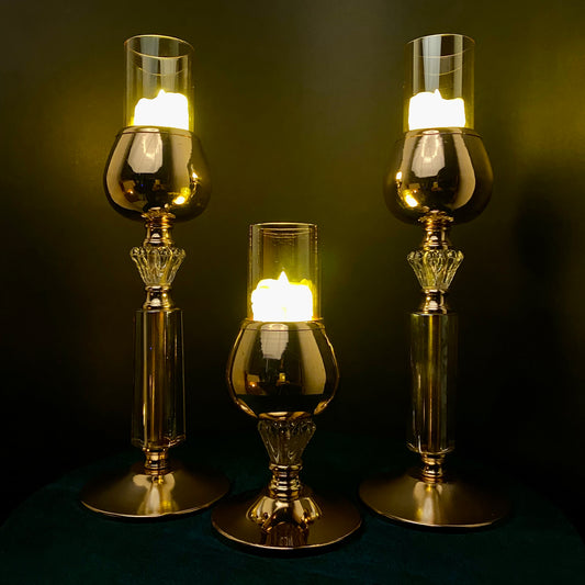 Nordic Golden Candlestick Holder Candle Holder Crafts Golden Iron and Glass Candle Holder Decoration Home Decoration Romantic Restaurant Dining Table Candle Holder Decoration Candelabra Decorate