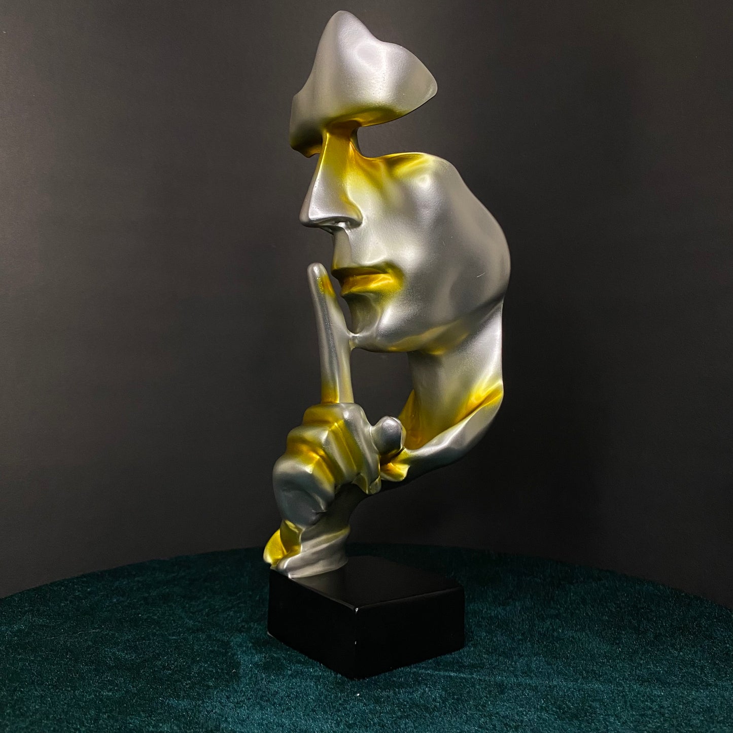 Thinker Statue Abstract Man Figurine Sculptures ,Silence Statues, Modern Home Resin Ornament Office Home Decor, Figurines Desk Decoration for Office & Home Decoration