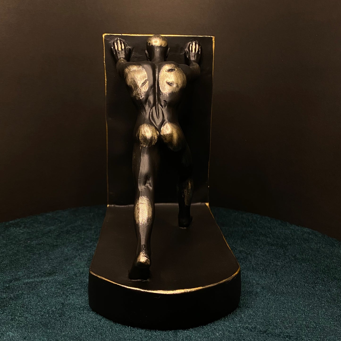 Man Decorative Book Ends, Resin Non Skid Bookends for Heavy Books, Bookends for Shelves Decorative, Creative Shelf Decorations to Hold Books for Home, Office Desk, Bookshelf, Study