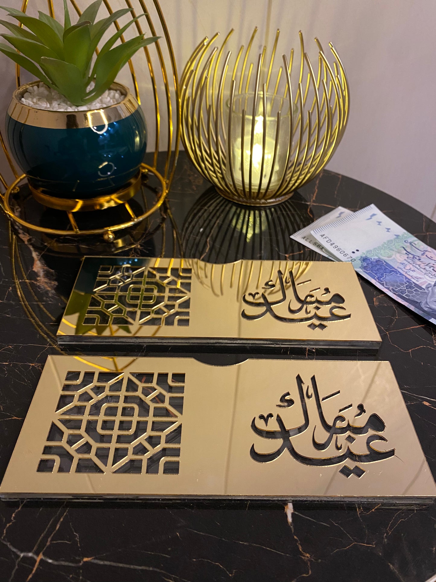 Premium Acrylic Eidi Envelopes β Elegant Eid Mubarak Gift Envelopes for Kids & Loved Ones