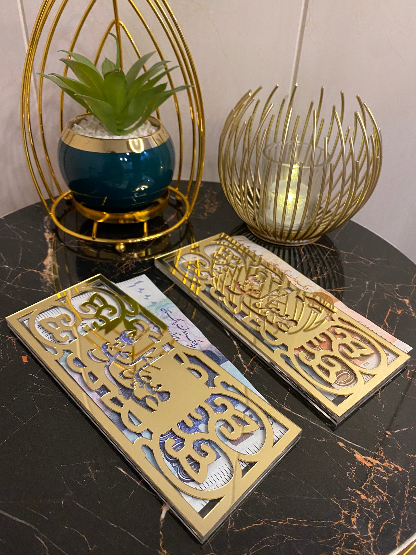 Premium Acrylic Eidi Envelopes – Elegant Eid Mubarak Gift Envelopes for Kids & Loved Ones (V3)