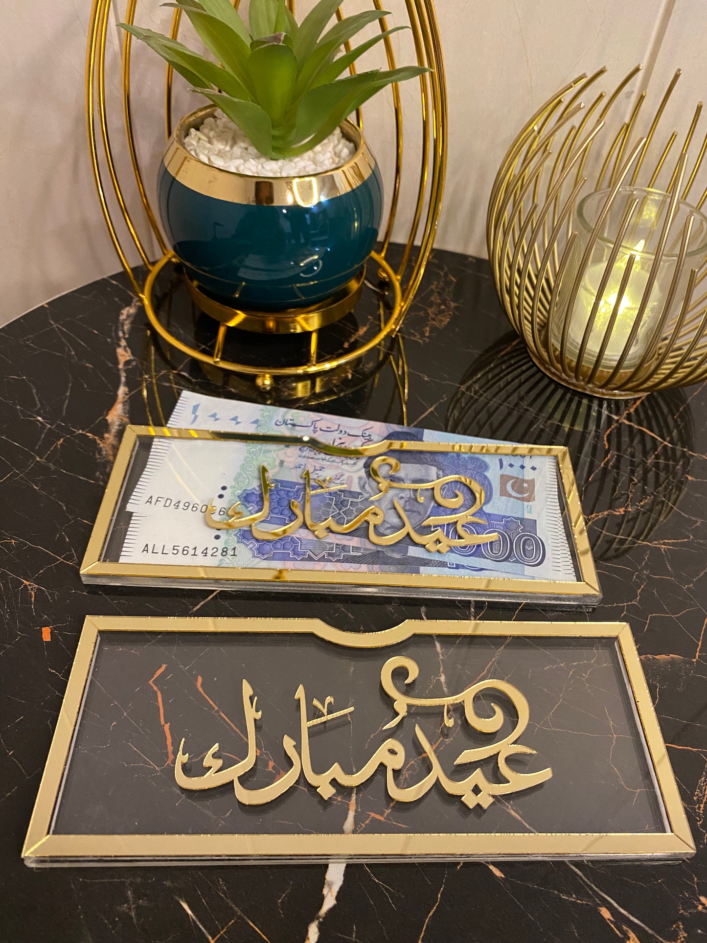 Premium Acrylic Eidi Envelopes β Elegant Eid Mubarak Gift Envelopes for Kids