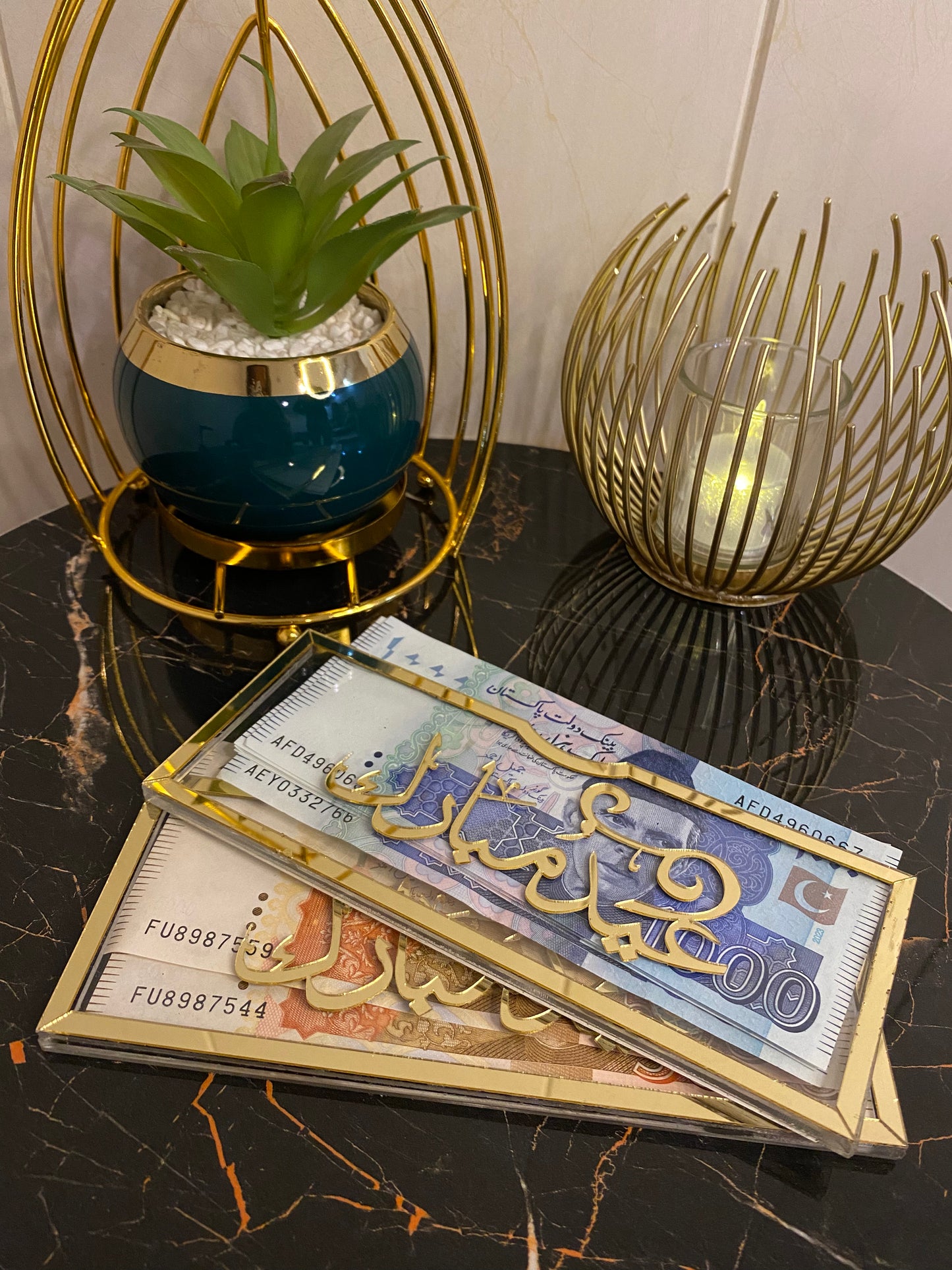 Premium Acrylic Eidi Envelopes β Elegant Eid Mubarak Gift Envelopes for Kids
