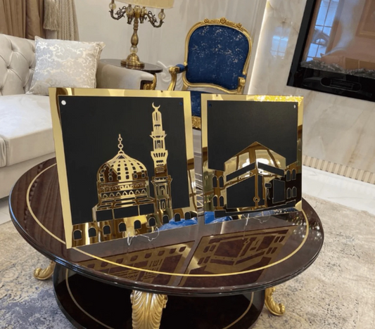 3D Islamic Wall Mount Khana Kaba & Roza Rasool (SAW) 3D Design Model