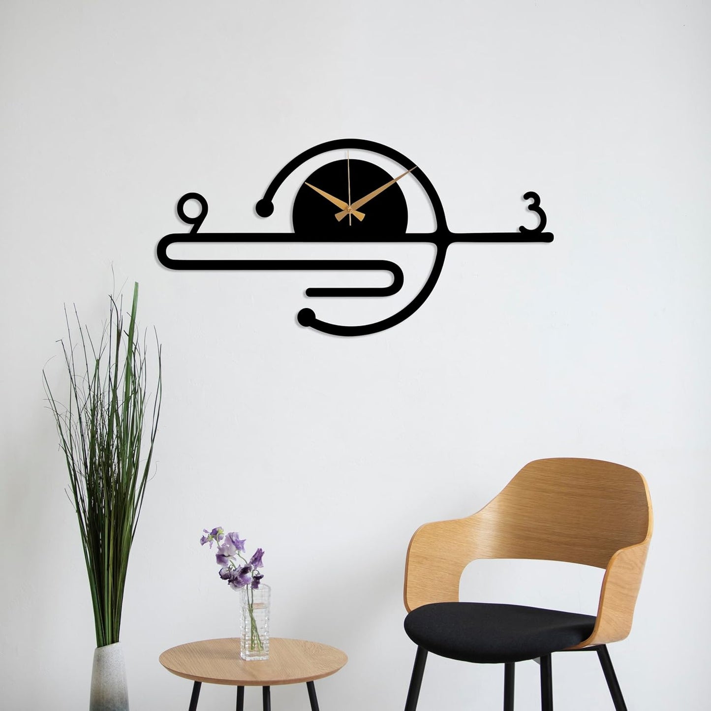 Minimalist Modern Wall Clock, Unique Designer Wall Clock, Silent Wall Clock, Home Decor Art, Clocks for Living Room, Office and Bedroom.
