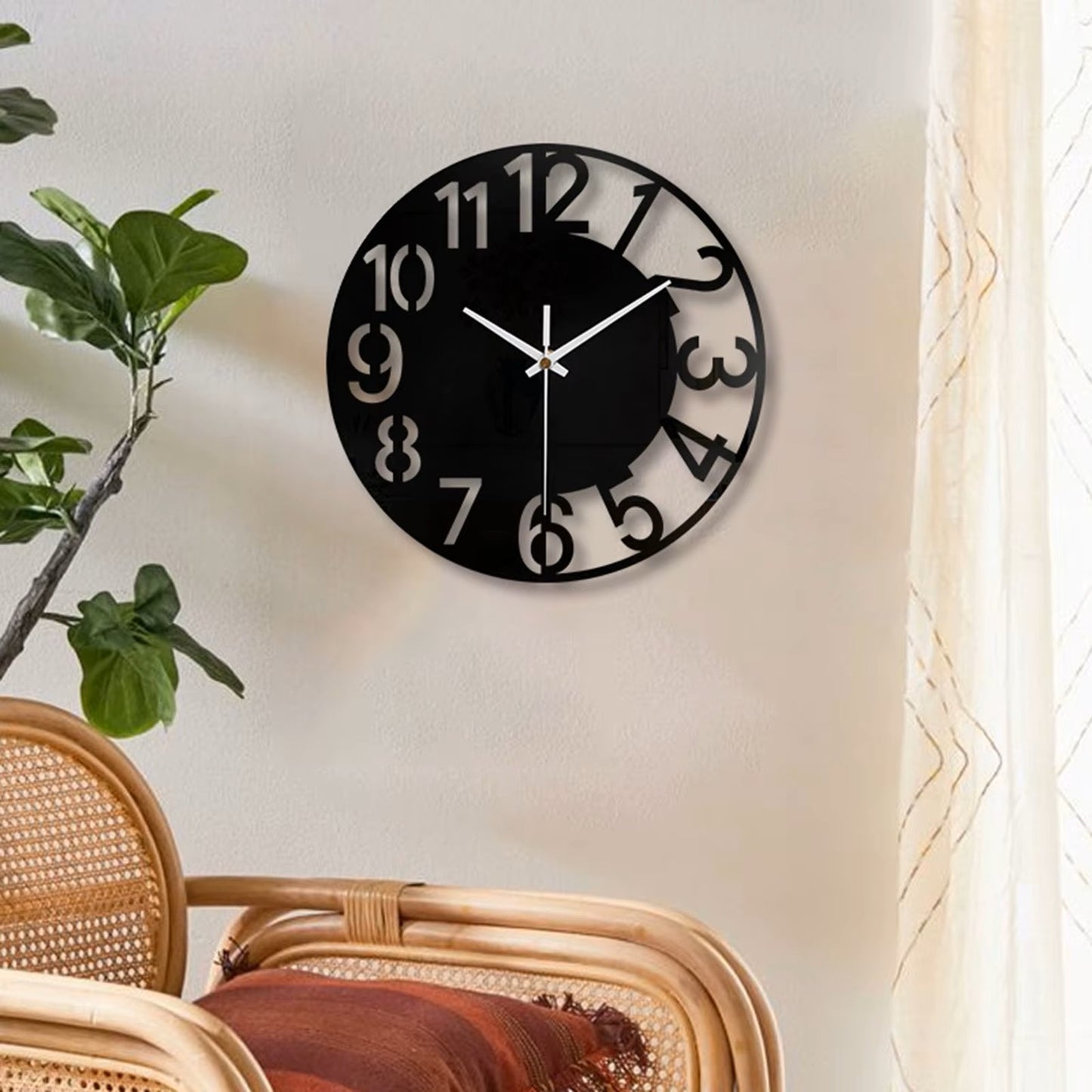 Acrylic Wall Clock for Bedroom Quiet Festival Gift Minimalist Creative Large Living Room Office Home Decor
