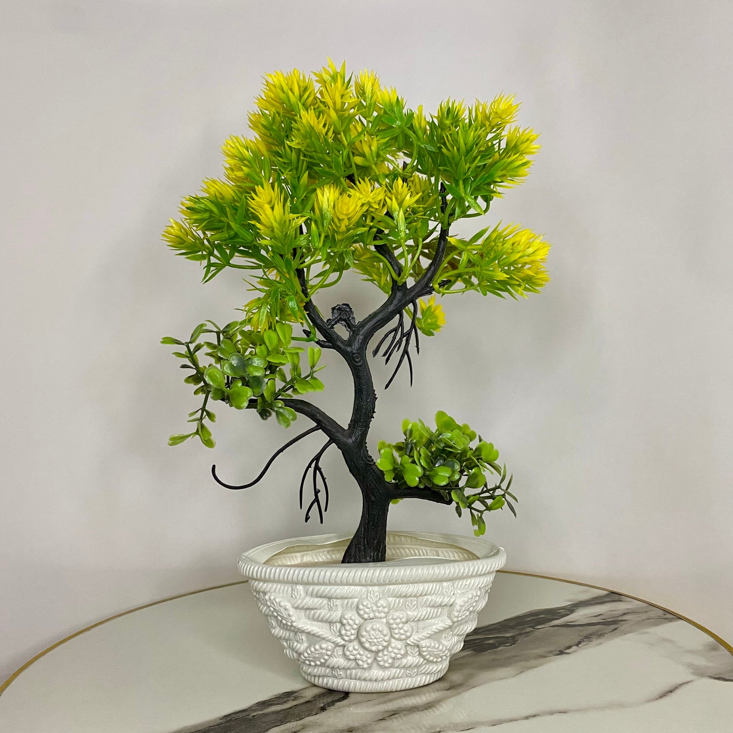 Cute Artificial Forest Trees with Pot, Table vase Guldaan for Home, Kitchen and Office Decor