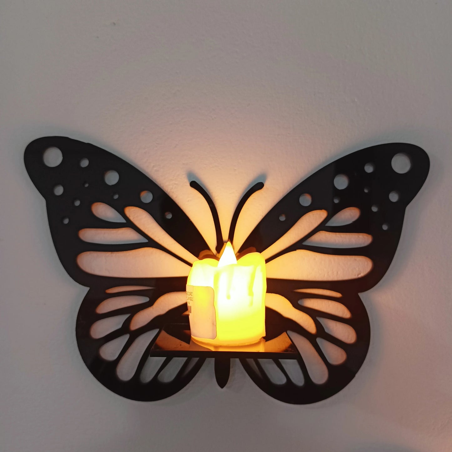 Mini Butterfly Shelf - Wall Wood Floating Shelves Butterfly Crystal Display