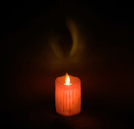 LED Swinging flameless candles made with realistic wax effect in Romantic Red Color, flickering flameless candles, flameless LED pillar candles, LED lighted candles