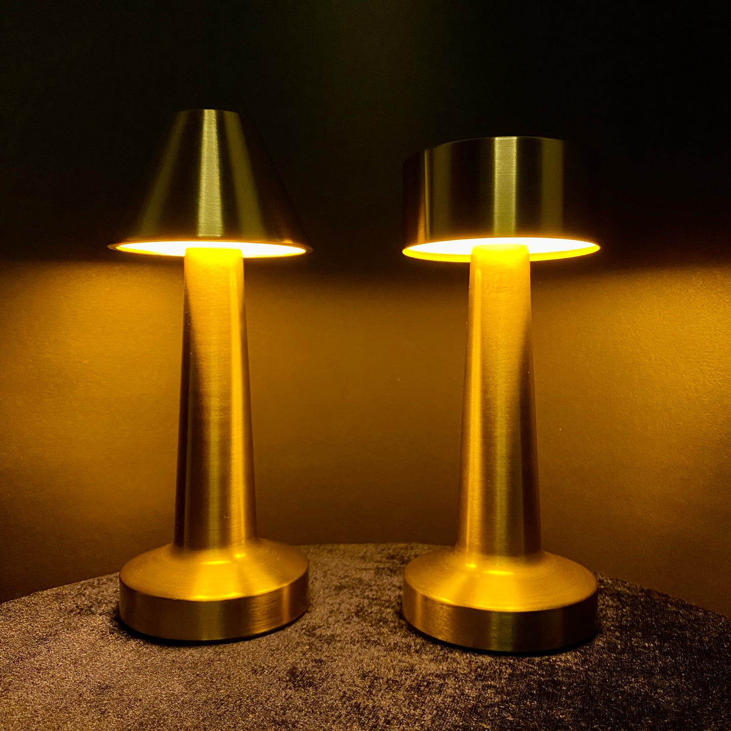 Modern Golden LED Metal Desk Lamp with Touch Sensor - 3 Light Modes, Dimmable, and USB Rechargeable for Desk Light Room, Restaurant, Home and Office Decor