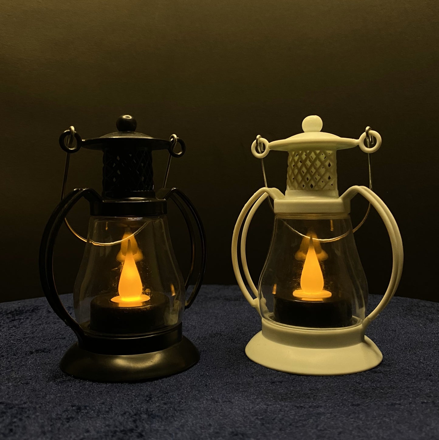 Mini Vintage Lantern Lamp light hanging with Realistic flickering Effect Decorations for Home, Lantern Flickering Led Candle Tea night Light Candles Lamp Decoration Vintage Window, Shelf, Table Decoration