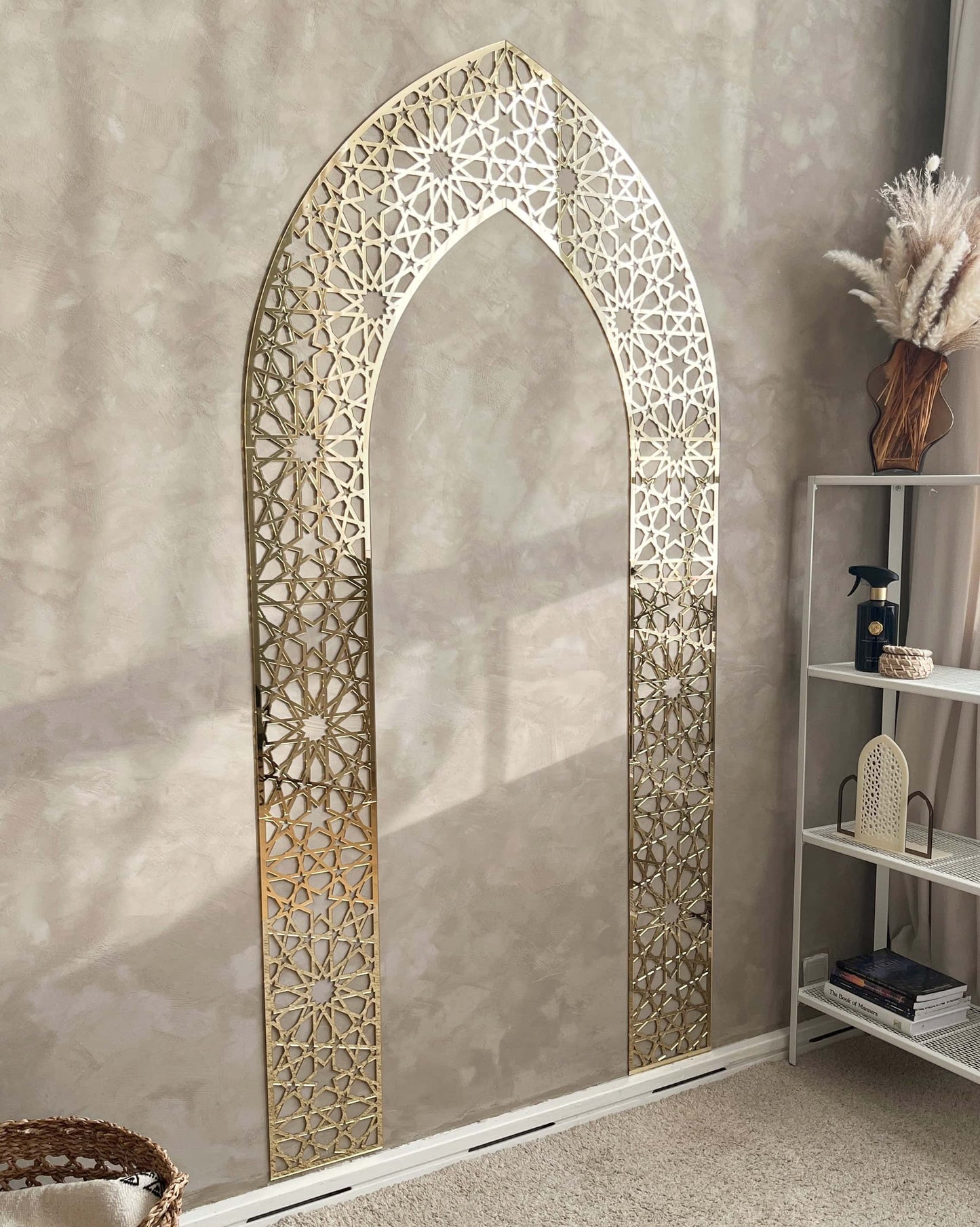 Buy Mihrab Get Allah (SWT), Mohammad (PBUH) Calligraphies Free Teardrop Design Islamic Decoration Gift for Muslims at Ramadan