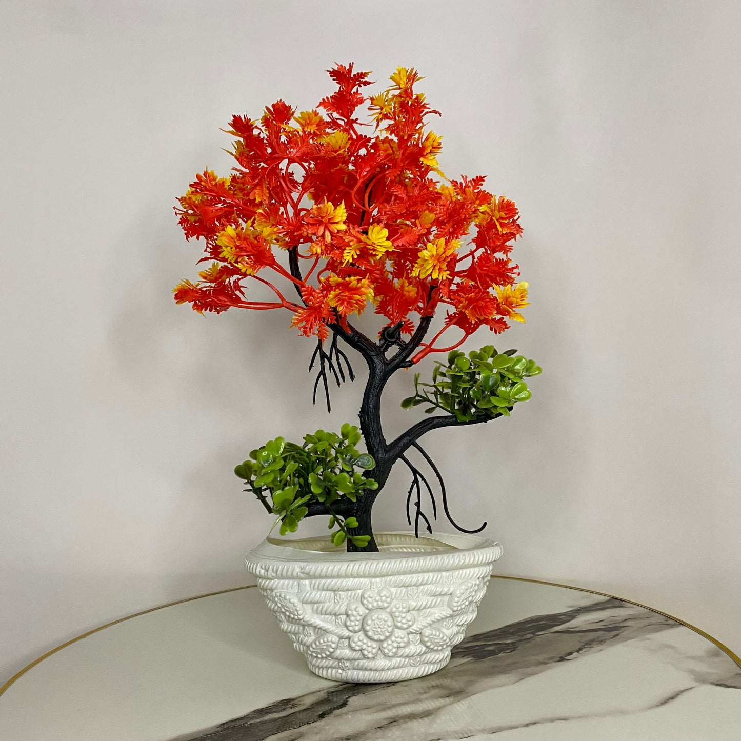 Cute Artificial Forest Trees with Pot, Table vase Guldaan for Home, Kitchen and Office Decor
