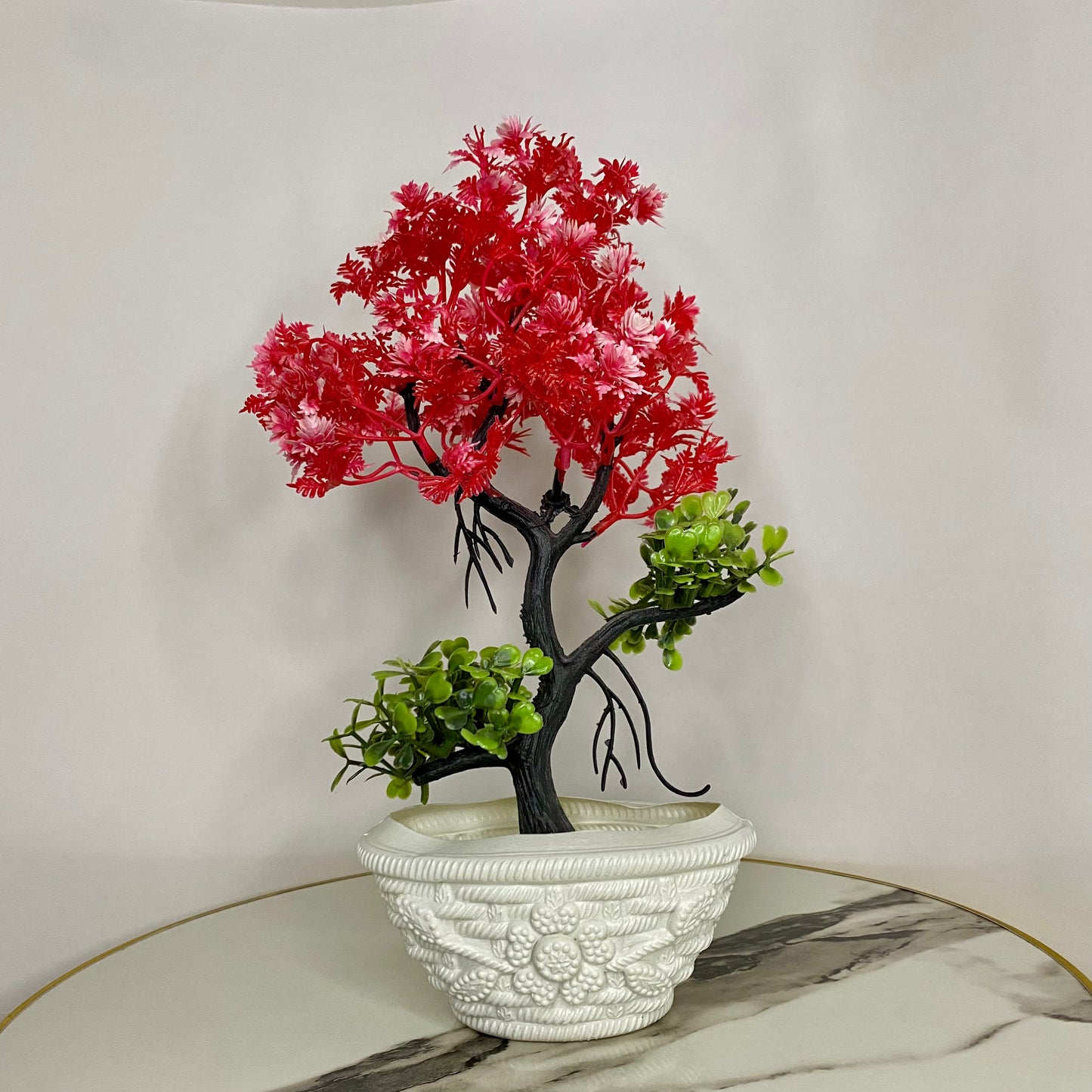 Cute Artificial Forest Trees with Pot, Table vase Guldaan for Home, Kitchen and Office Decor