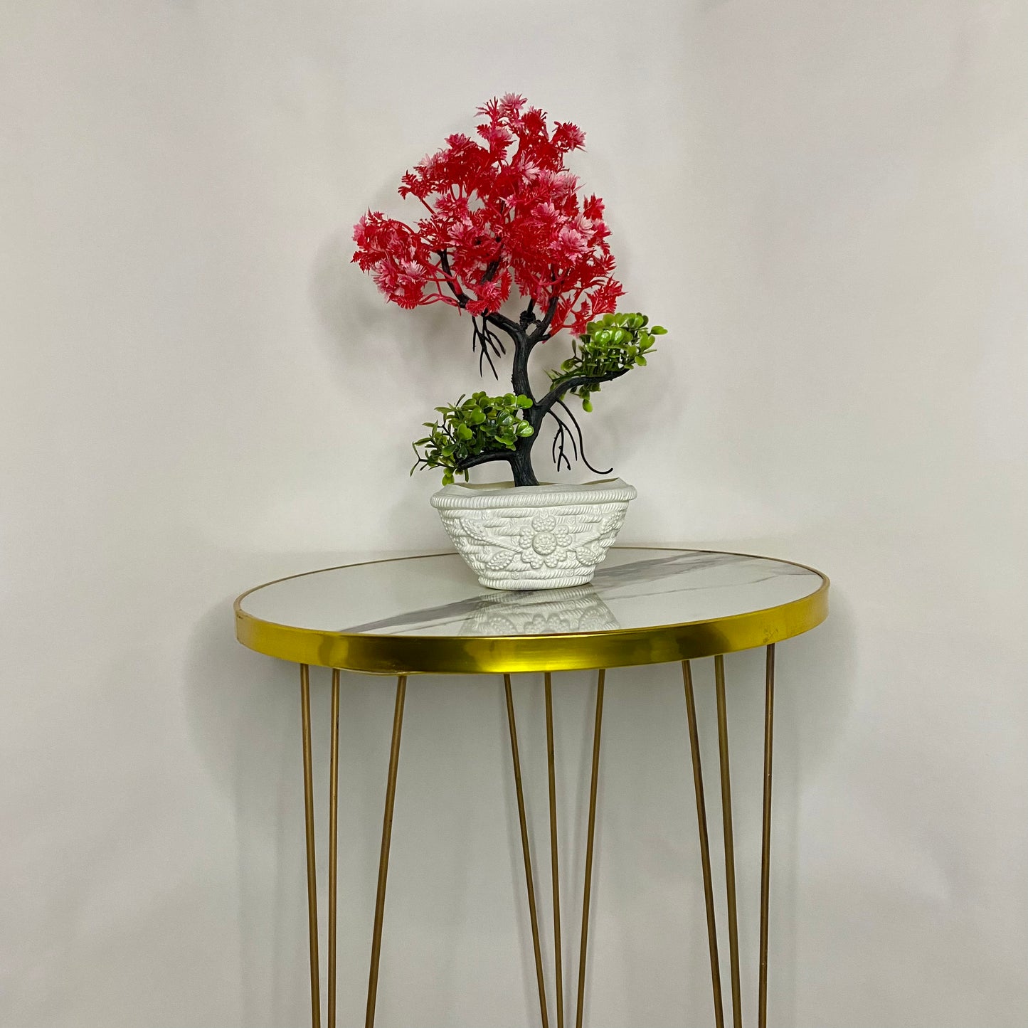 Cute Artificial Forest Trees with Pot, Table vase Guldaan for Home, Kitchen and Office Decor
