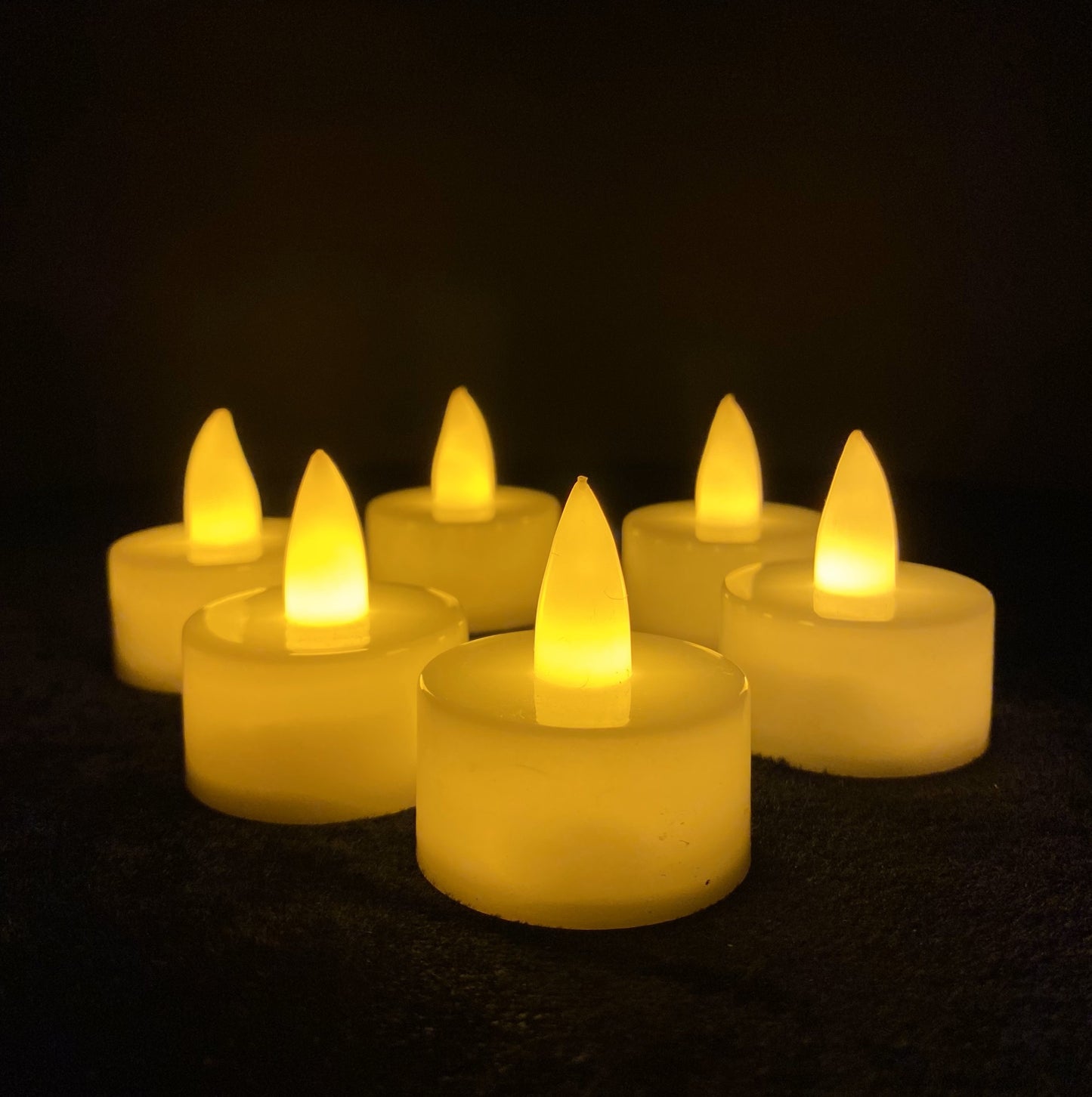 Mini LED Tea Light Candles in warm color for a romantic decoration for home and weddings