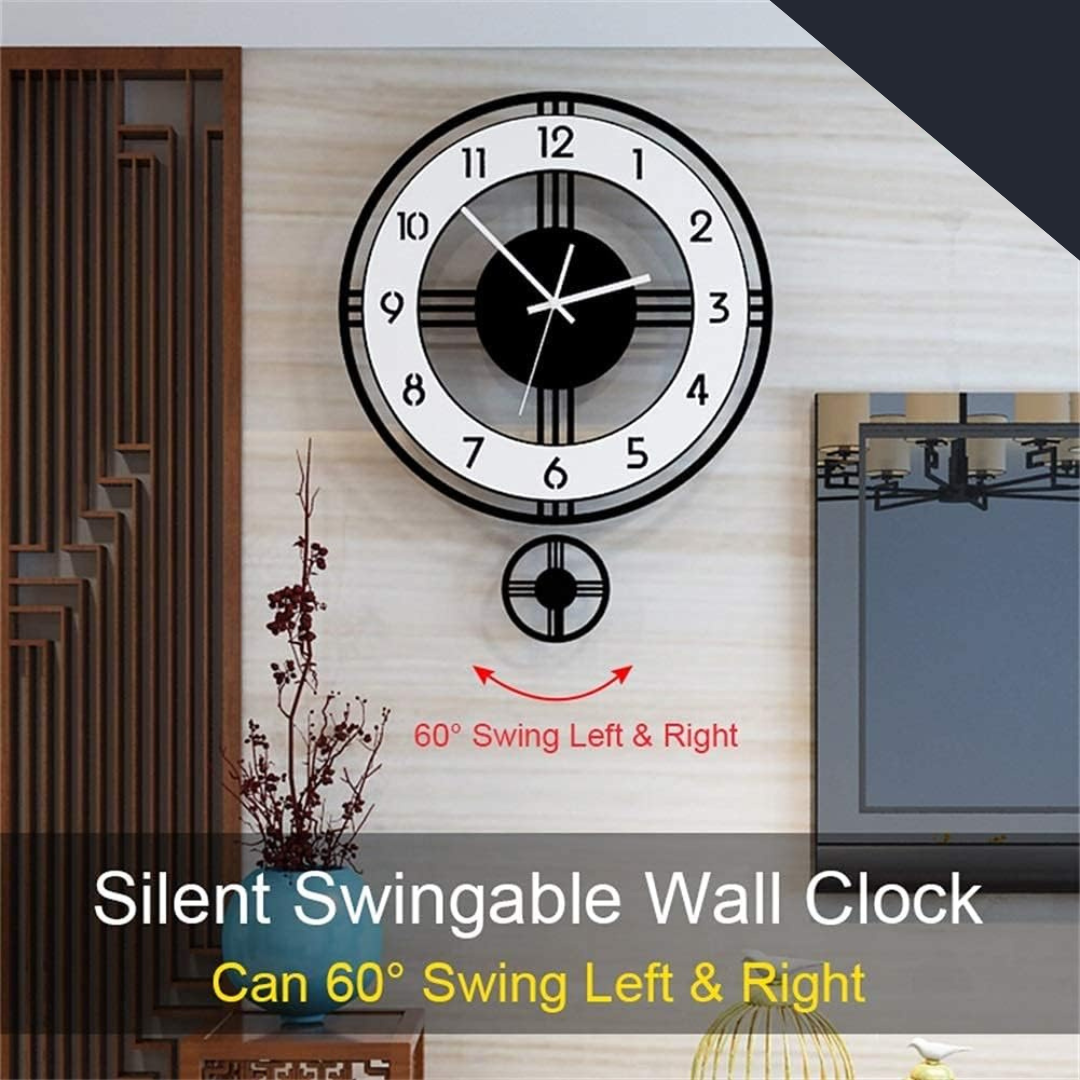 Minimalist Stylish Premium Designer Wall Clock With Pendulum