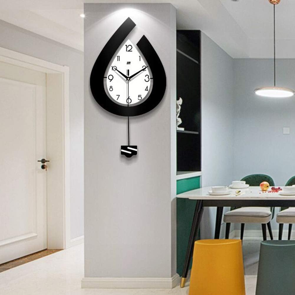 Tear Drop Style Minimalist Stylish Premium Designer Wall Clock With Pendulum