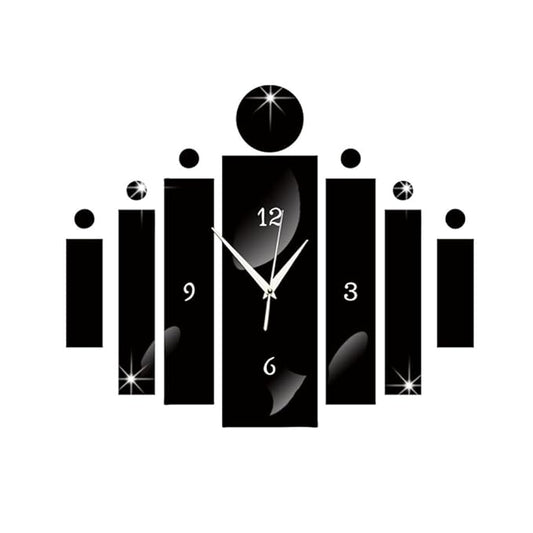Creative 3D Acrylic Wall Clock Montage DIY Number Wall Clock Sticker  for Living Room Bedroom Kitchen Home Decor