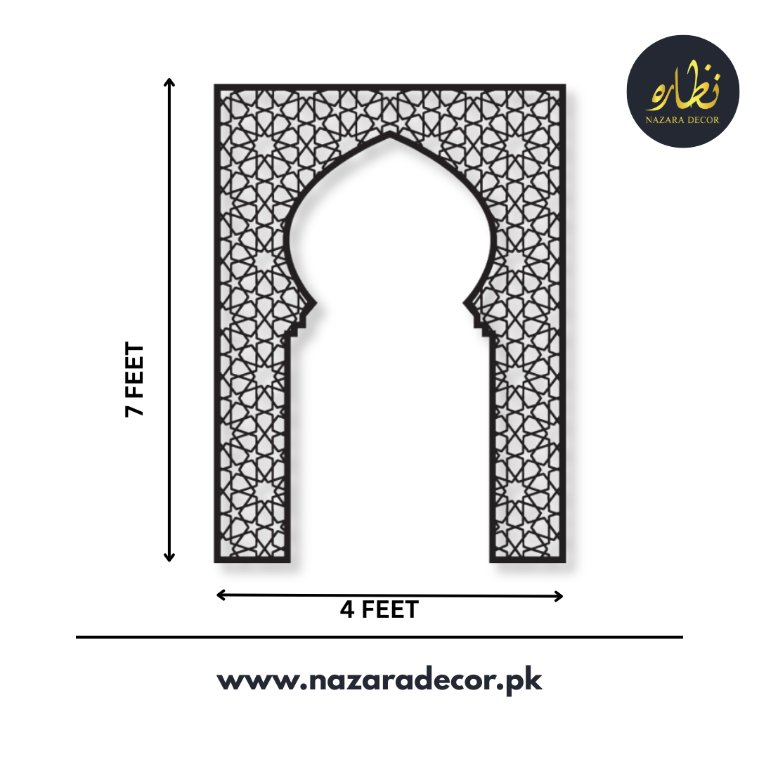 Wooden Mihrab Islamic Wall Art Mehraab for Muslim Prayer Room Ramadan Decoration Moroccan Decorative Panel Housewarming Gift