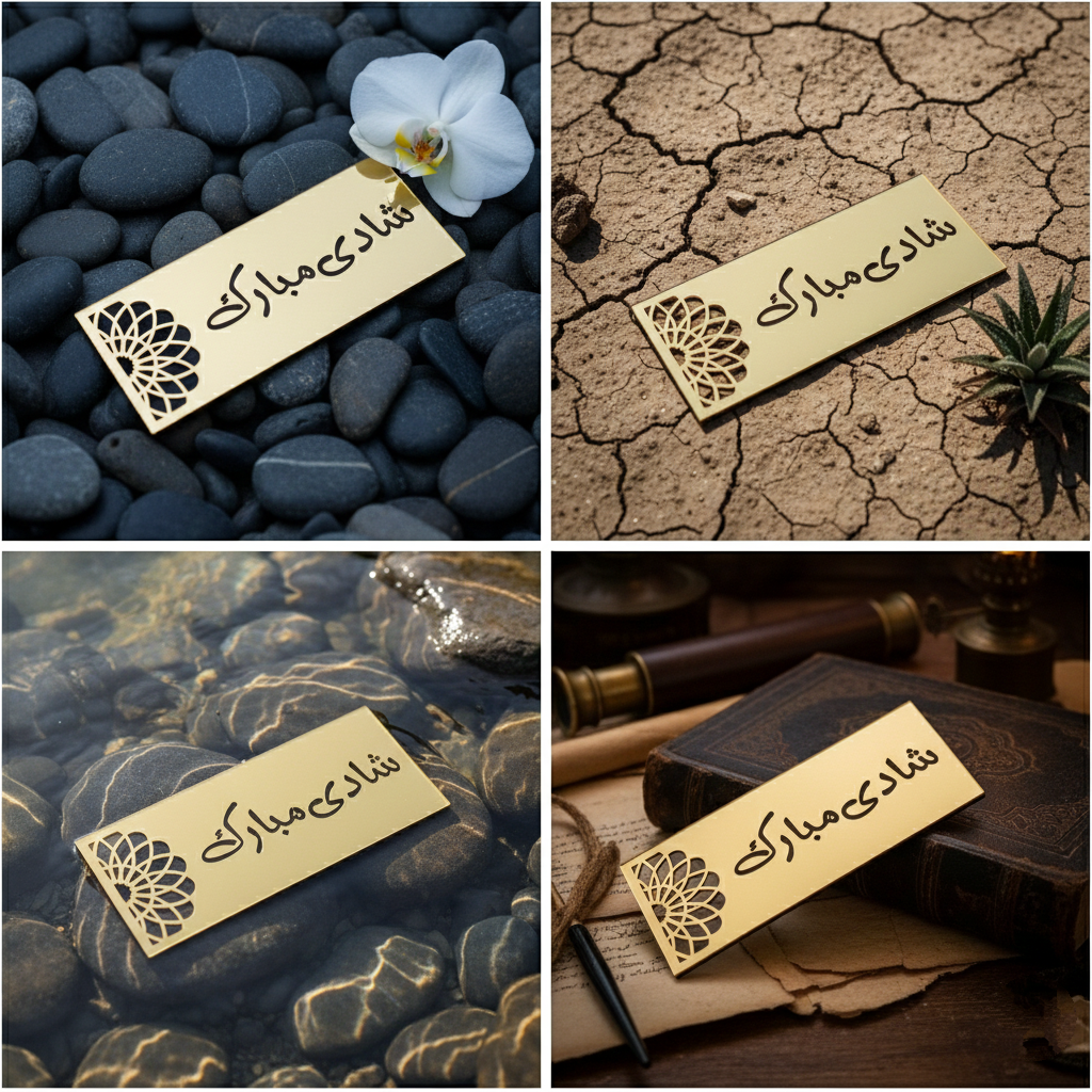 The Royal Gold Shadi Envelope – Premium Laser Cut Wedding Gift