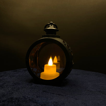 Vintage Lantern Lamp light hanging with Realistic flickering Effect Decorations for Home, Lantern Flickering Led Candle Tea night Light Candles Lamp Decoration Vintage Window Decoration