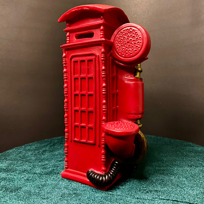 Vintage Red Telephone Booth Showpiece for Home Decoration, Living Room, Studio, Cafe, Bedroom