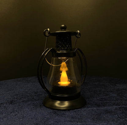 Mini Vintage Lantern Lamp light hanging with Realistic flickering Effect Decorations for Home, Lantern Flickering Led Candle Tea night Light Candles Lamp Decoration Vintage Window, Shelf, Table Decoration