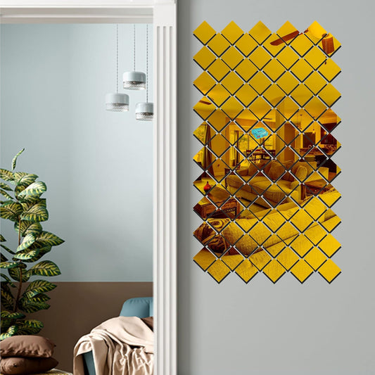 Square Acrylic Mirrors Frameless Acrylic Mirror Flexible and Unbreakable, Stick on Mirrors for Walls, Wardrobe Doors, Toilet, Bathroom, Bedrooms, Home, Gym Walls Decor