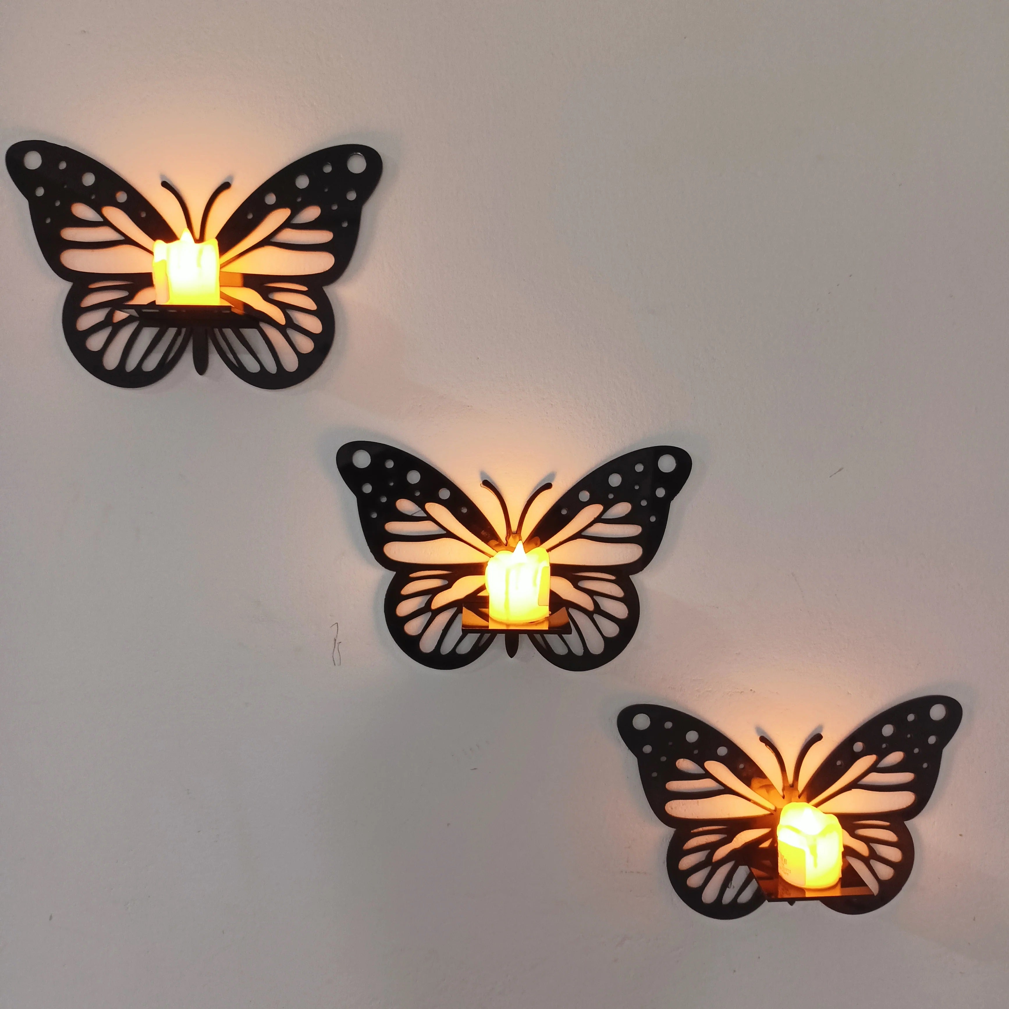 Mini Butterfly Shelf - Wall Wood Floating Shelves Butterfly Crystal Di ...