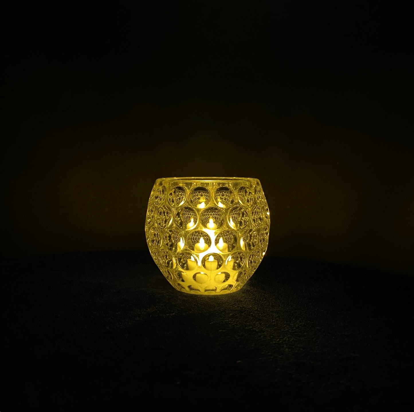 LED Tea Light with Crystal Glass Candle Holders, Warm Colored Polka dot Vintage votives for Wedding, Gifts, Modern Home Decor, LED Candles with Glass Holders for Table & Shelves