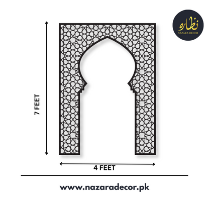 Wooden Mihrab Islamic Wall Art Mehraab for Muslim Prayer Room Ramadan Decoration Moroccan Decorative Panel Housewarming Gift